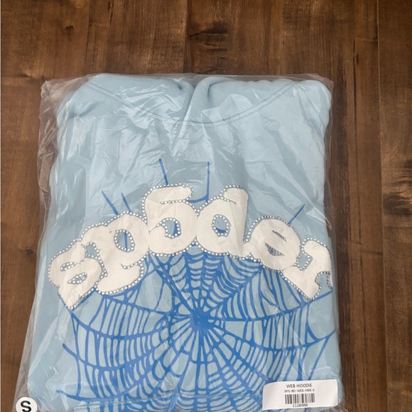 Spider hoodie web blue size small - Picture 4 of 4
